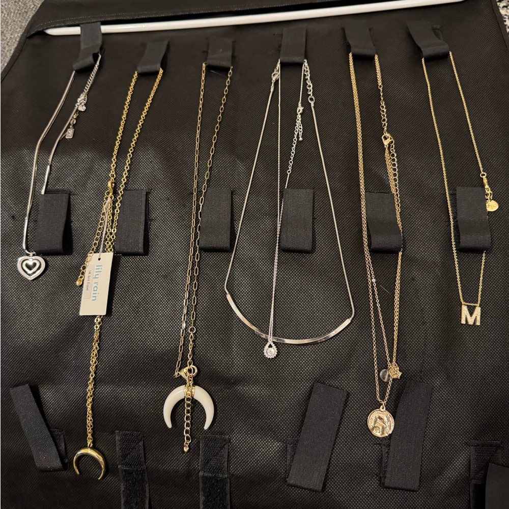 Elegant Gold and Silver Necklace Set